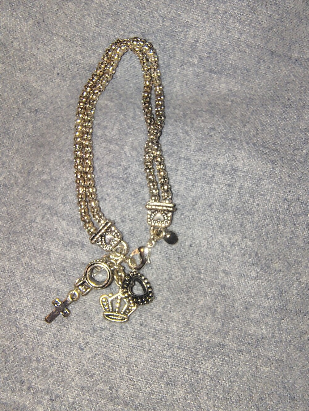 Vintage Premium Designs 7" Silver Plated Charm Bracelet